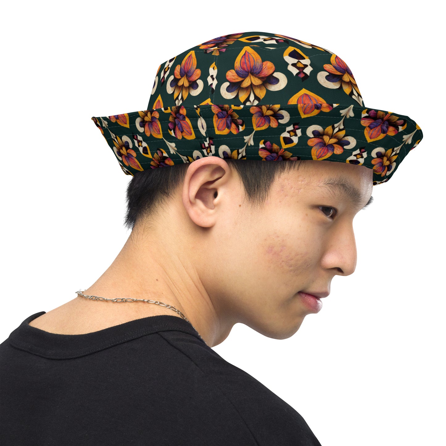 Taza’s Radiant Petals Reversible bucket hat