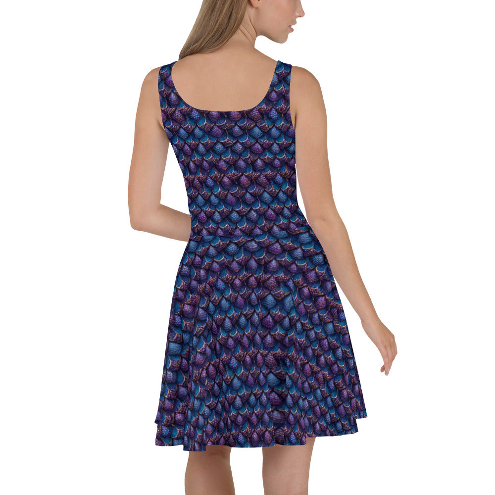 Luminosa, the Radiant Amethyst Drakon Skater Dress