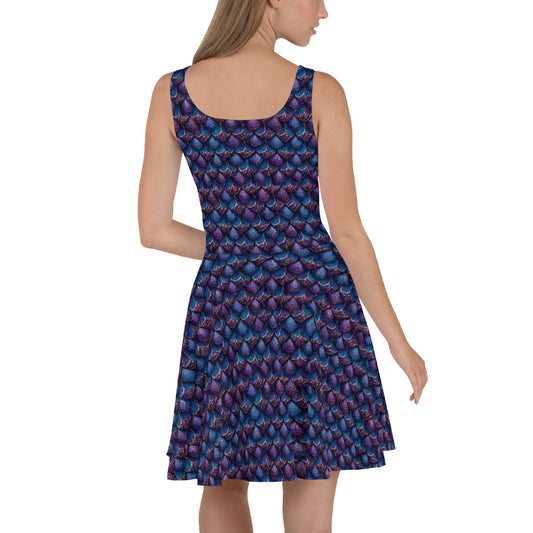 Luminosa, the Radiant Amethyst Drakon Skater Dress