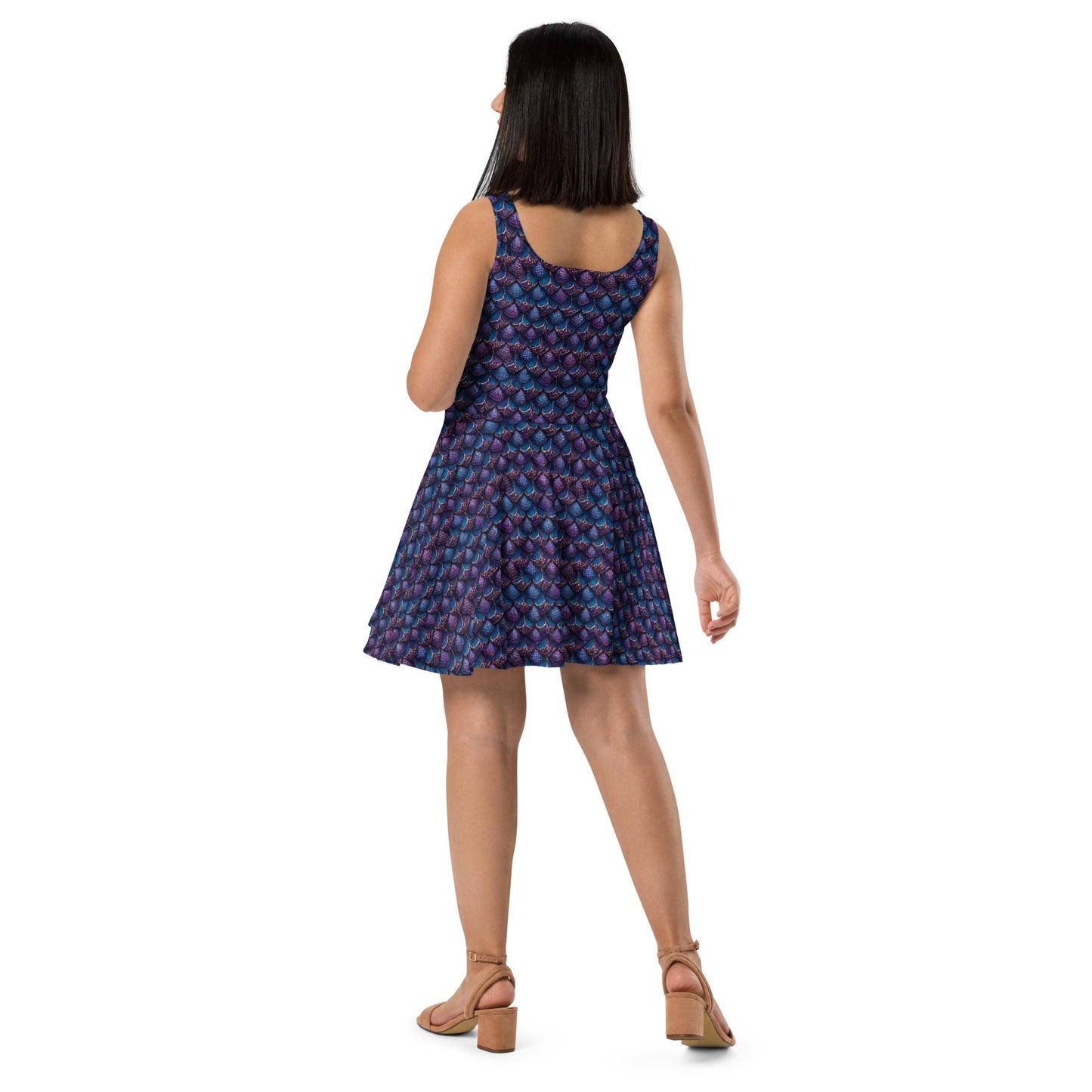 Luminosa, the Radiant Amethyst Drakon Skater Dress