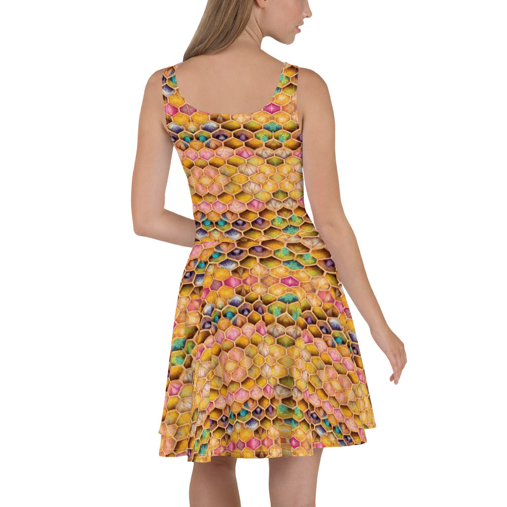 Rainbow Hive Radiance Skater Dress