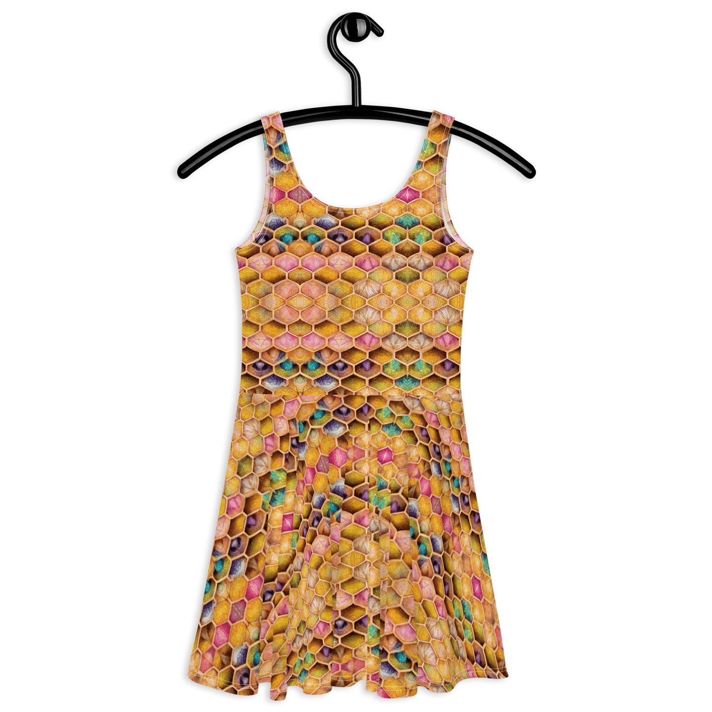 Rainbow Hive Radiance Skater Dress