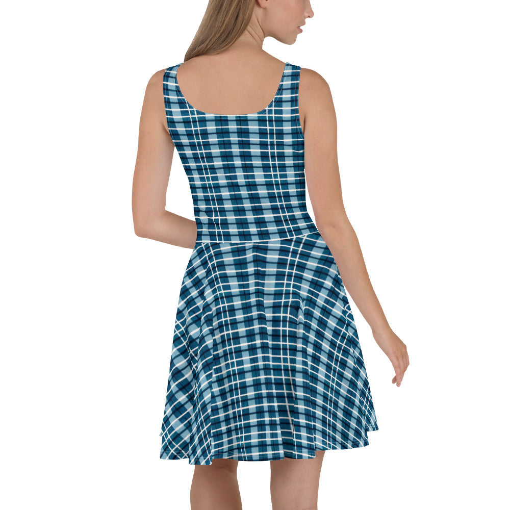 Scotsman’s Skyward Plaid Skater Dress