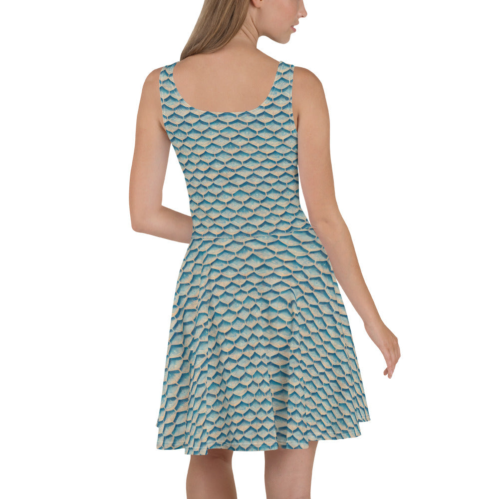 Seafoam Scales Skater Dress