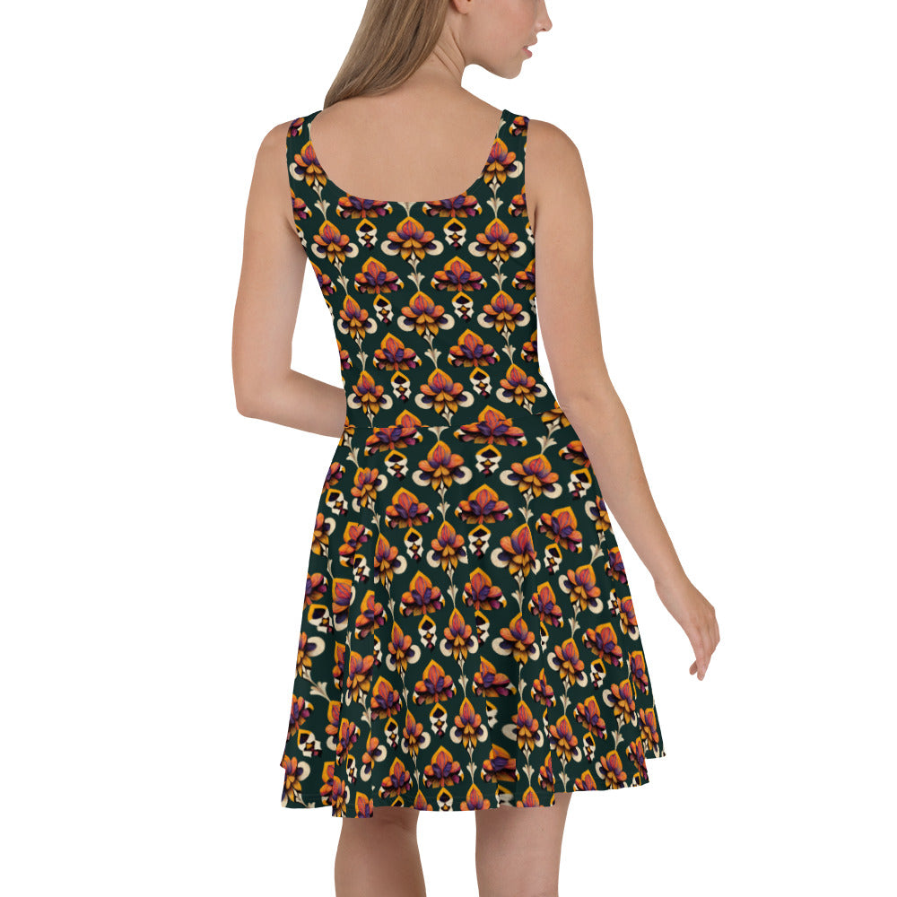 Taza’s Radiant Petals Skater Dress