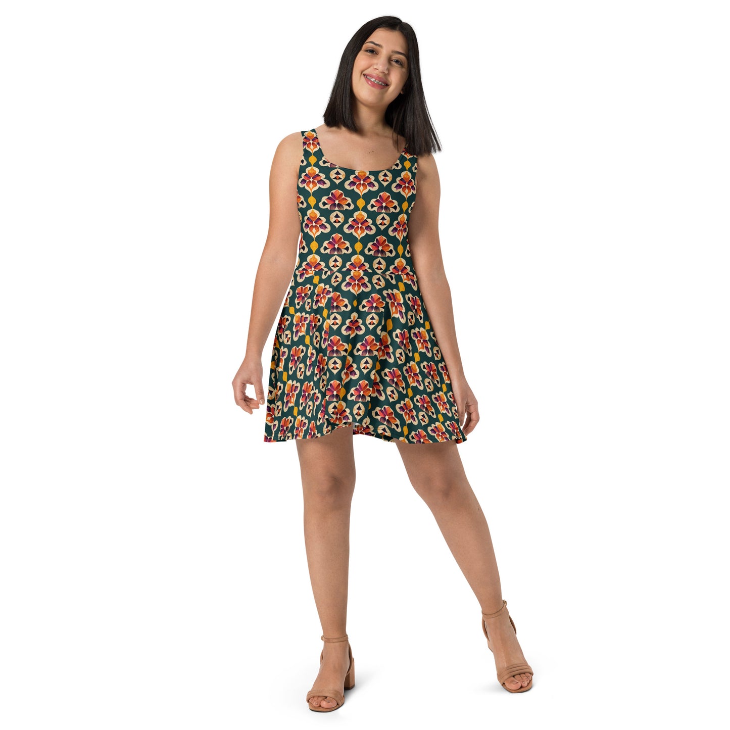 Ifrane’s Rainbow Blossoms Skater Dress