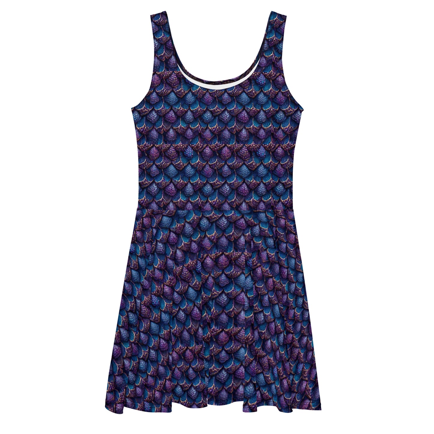 Luminosa, the Radiant Amethyst Drakon Skater Dress