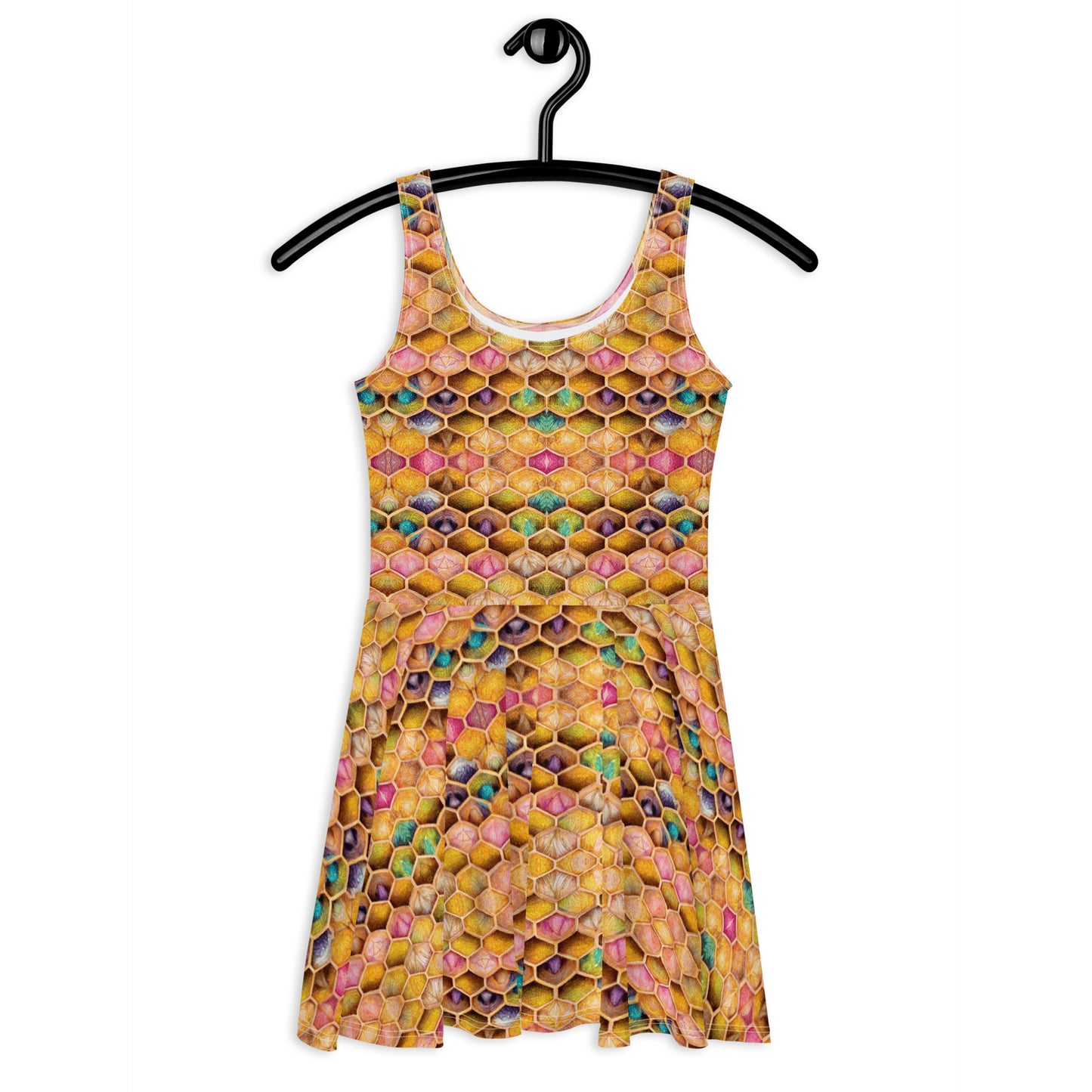 Rainbow Hive Radiance Skater Dress