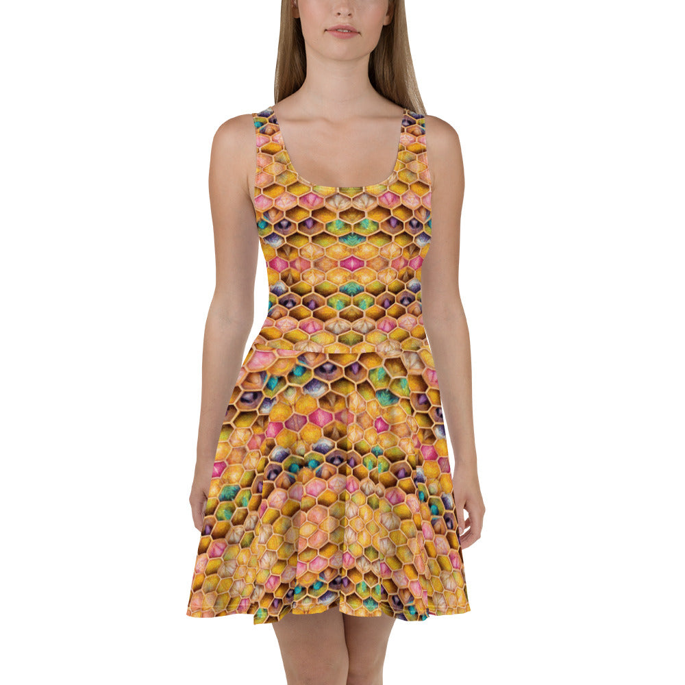 Rainbow Hive Radiance Skater Dress