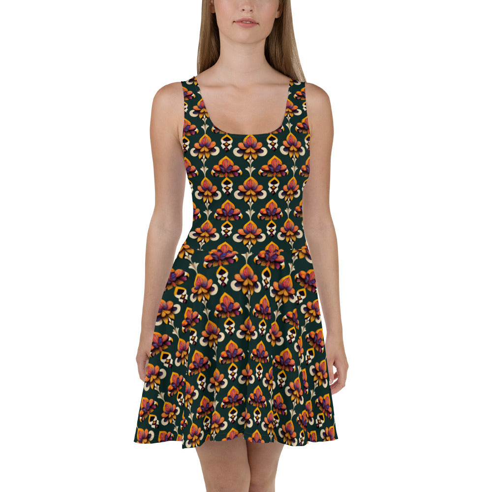 Taza’s Radiant Petals Skater Dress