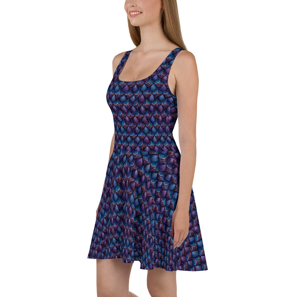 Luminosa, the Radiant Amethyst Drakon Skater Dress