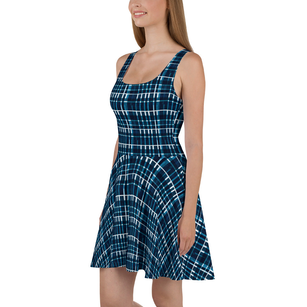 Royal Blue Scottish Heritage Skater Dress