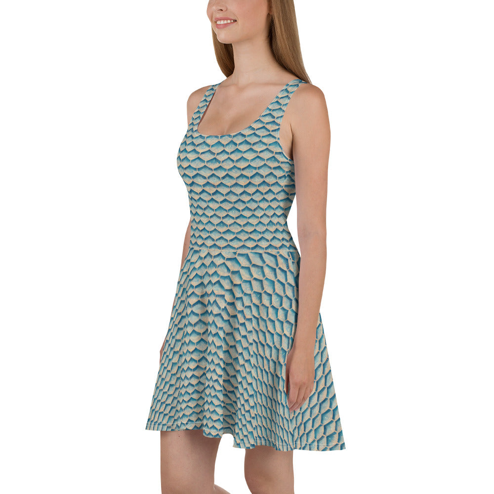 Seafoam Scales Skater Dress