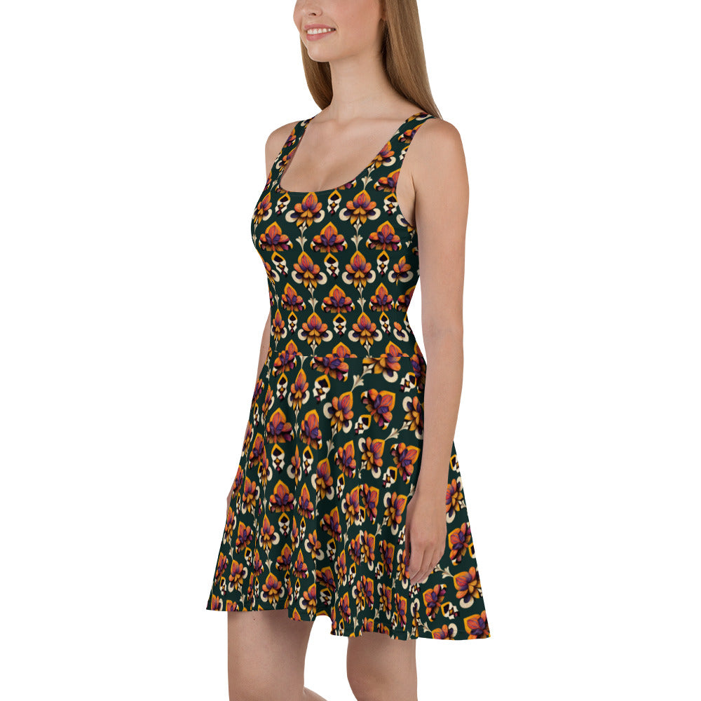 Taza’s Radiant Petals Skater Dress