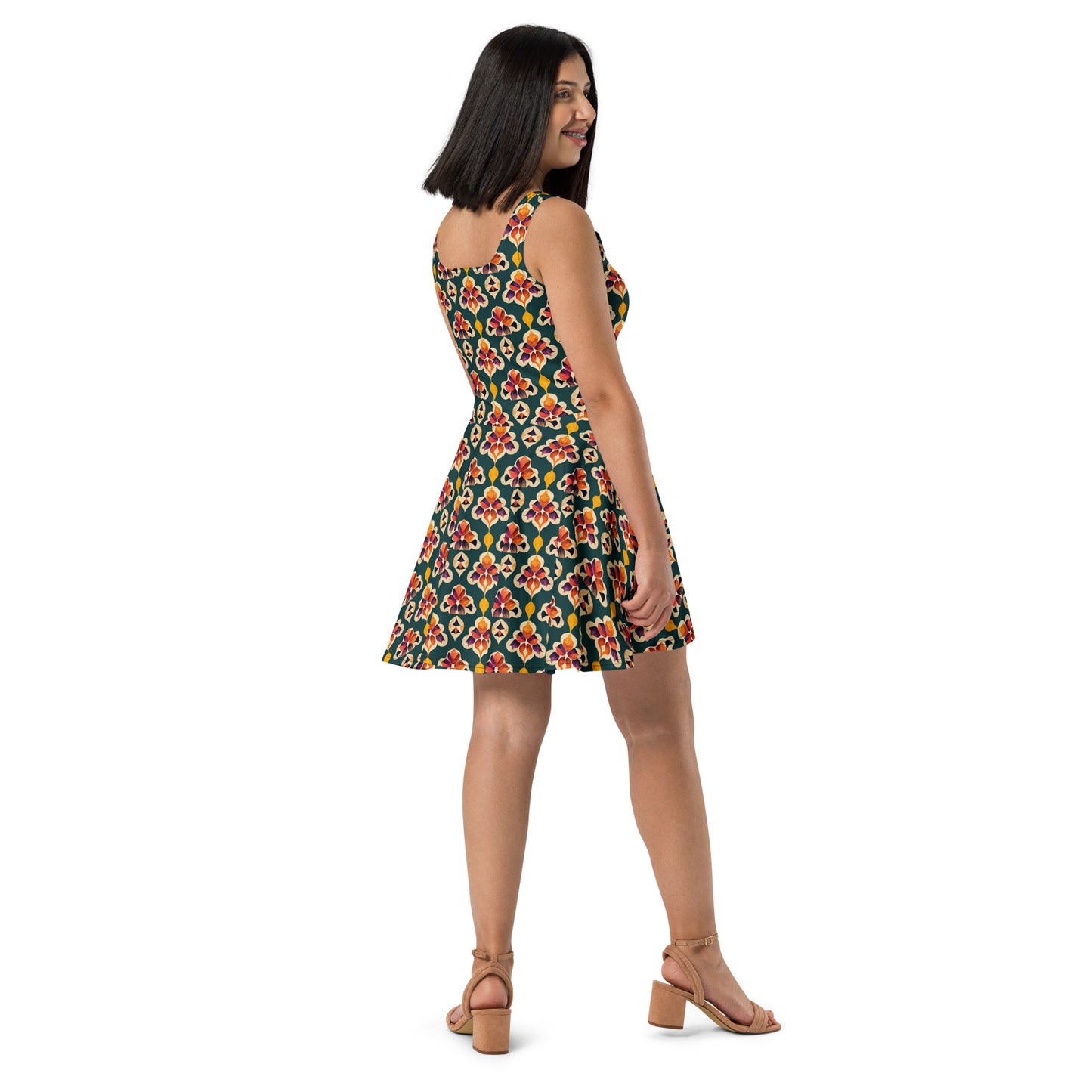 Ifrane’s Rainbow Blossoms Skater Dress