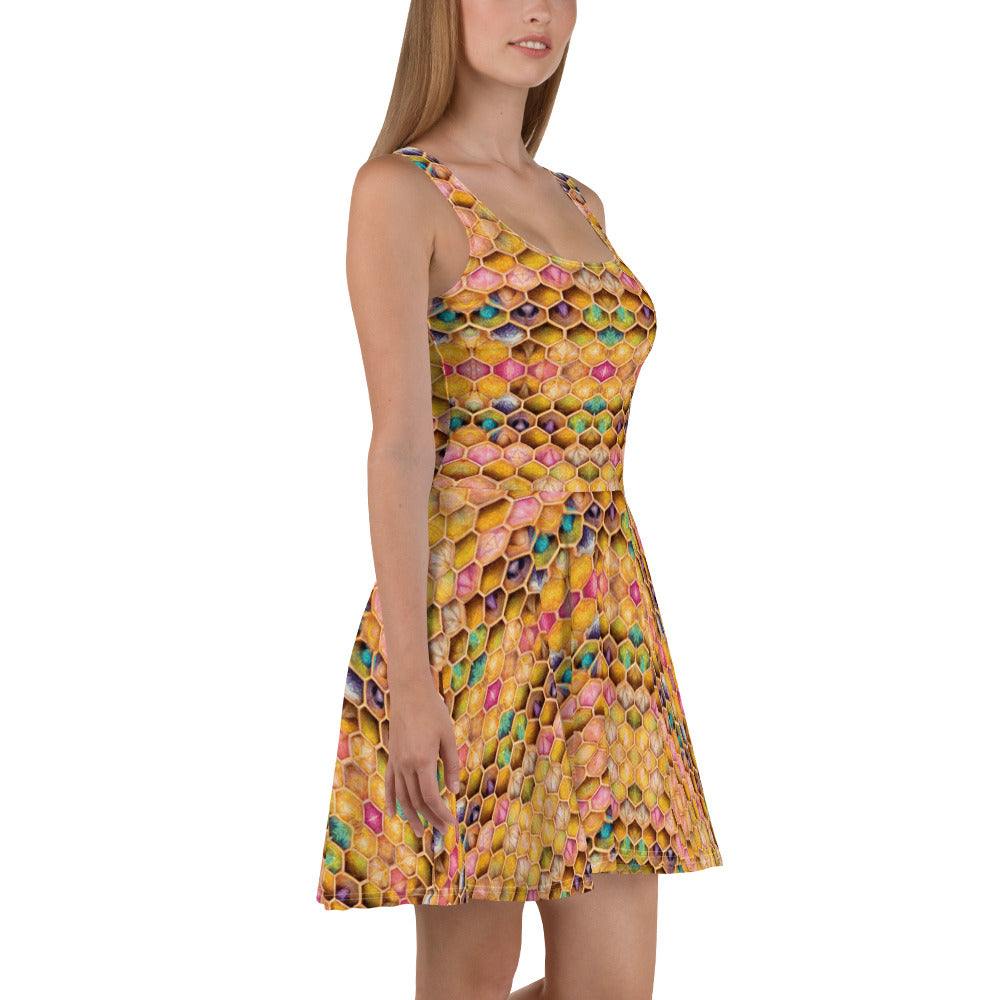 Rainbow Hive Radiance Skater Dress