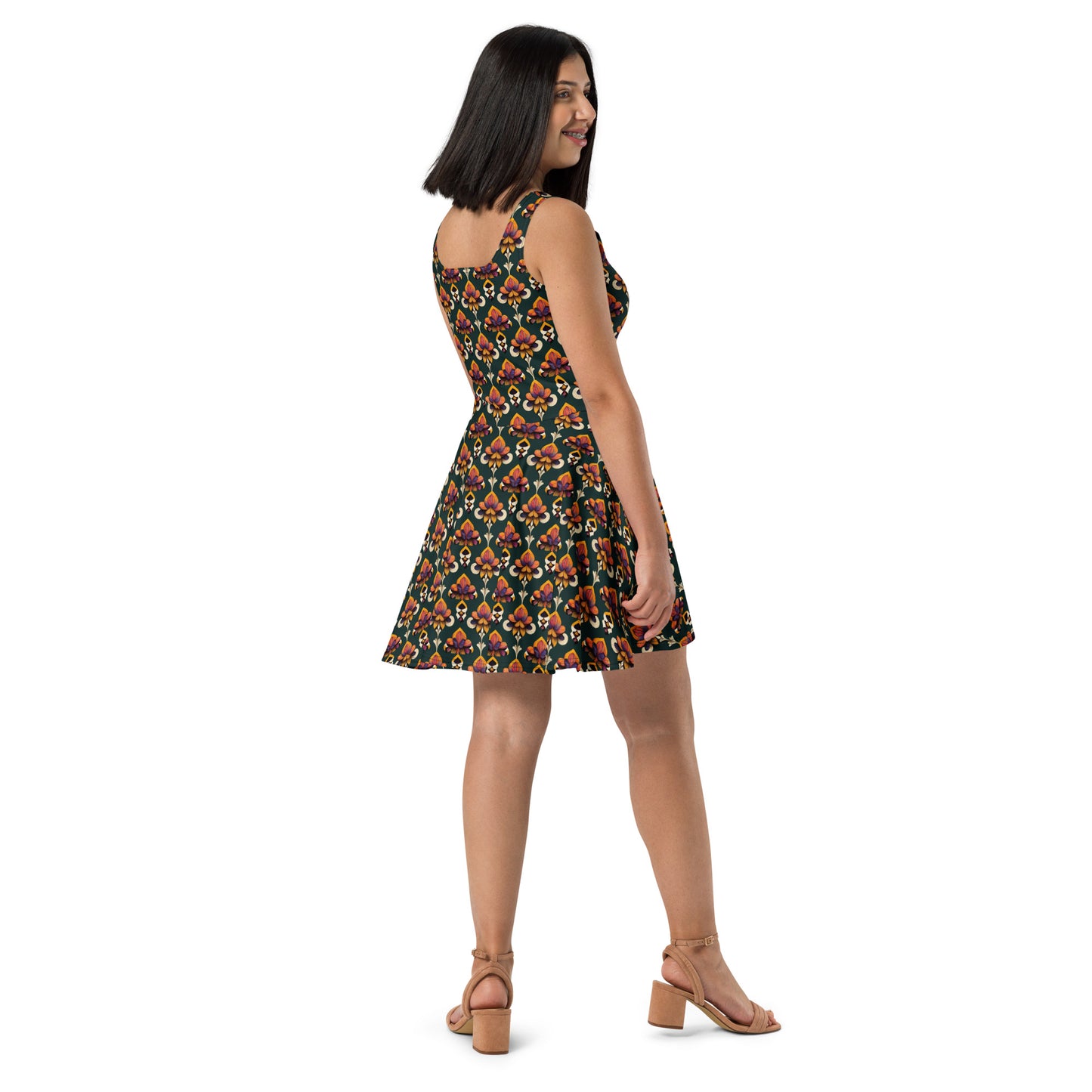 Taza’s Radiant Petals Skater Dress