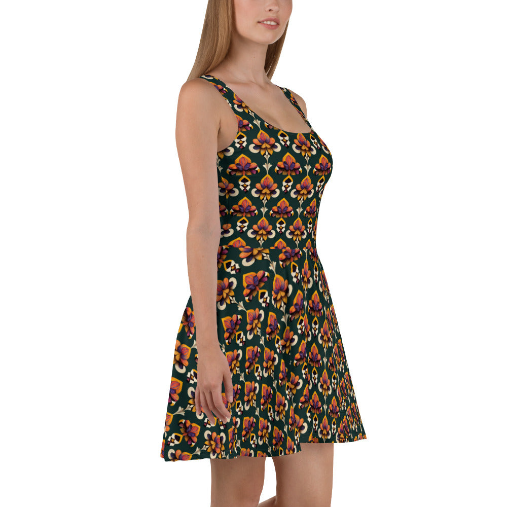 Taza’s Radiant Petals Skater Dress