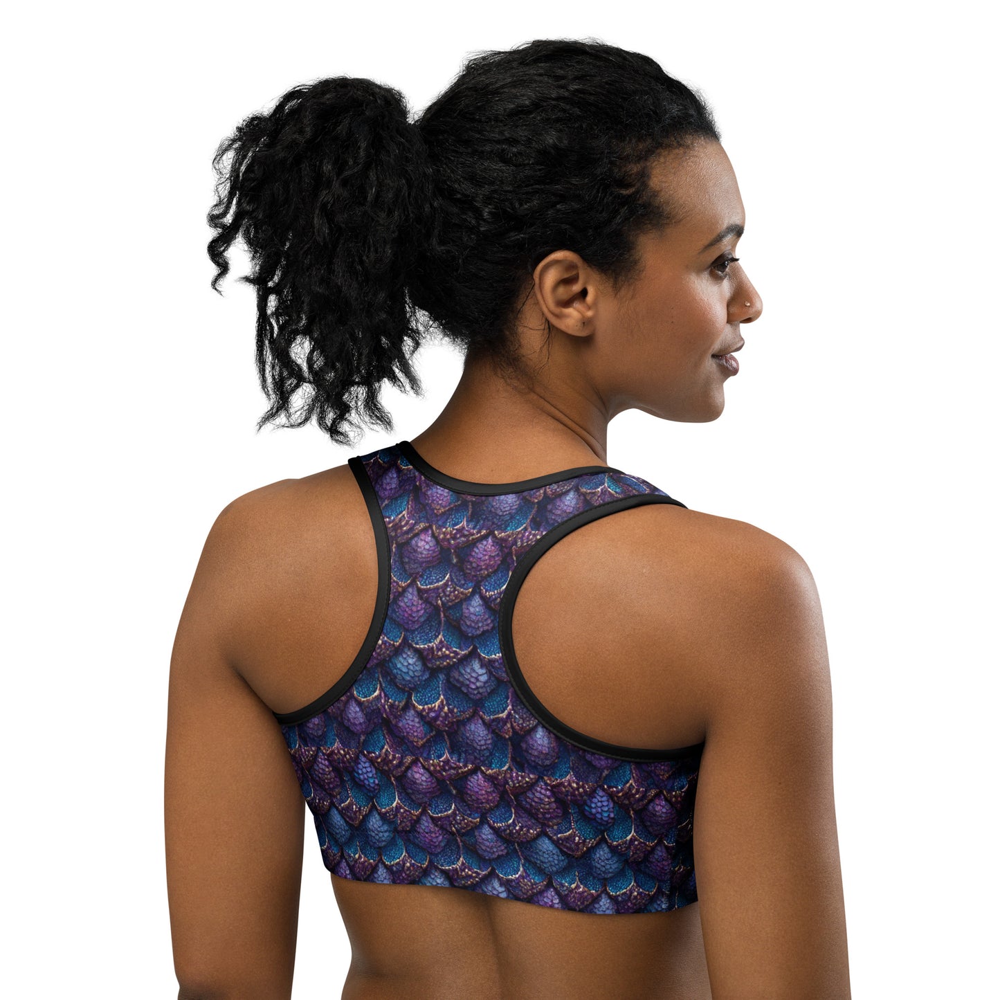 Luminosa, the Radiant Amethyst Drakon Sports bra