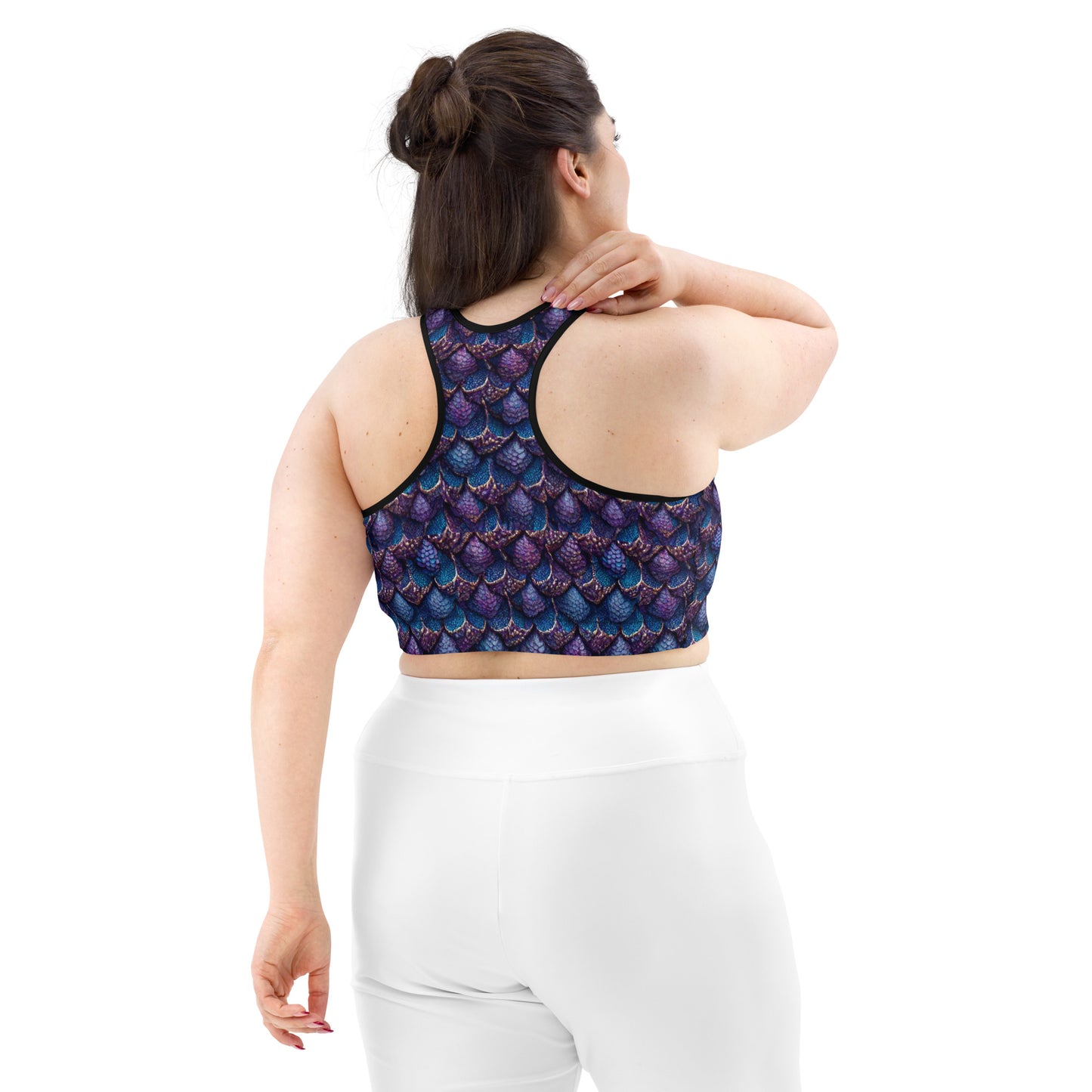 Luminosa, the Radiant Amethyst Drakon Sports bra