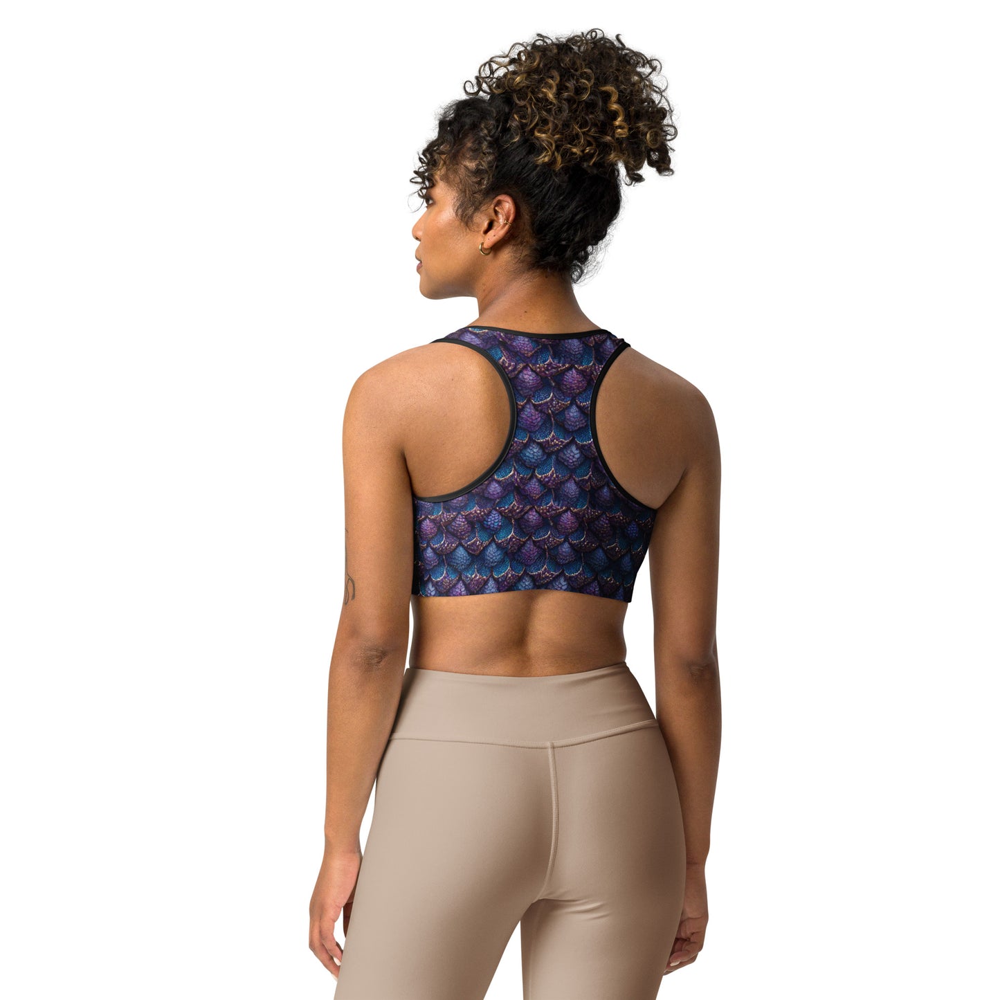 Luminosa, the Radiant Amethyst Drakon Sports bra