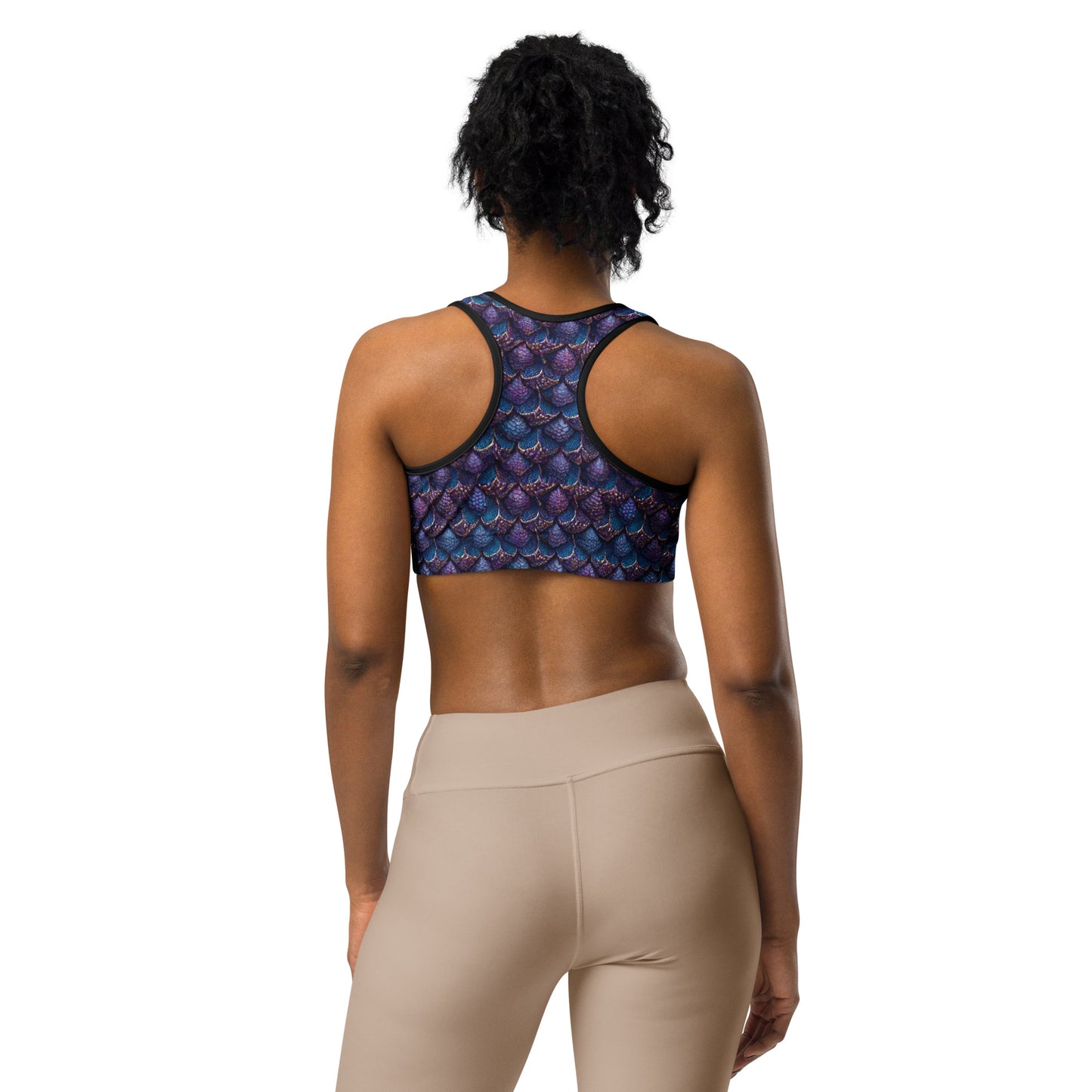 Luminosa, the Radiant Amethyst Drakon Sports bra