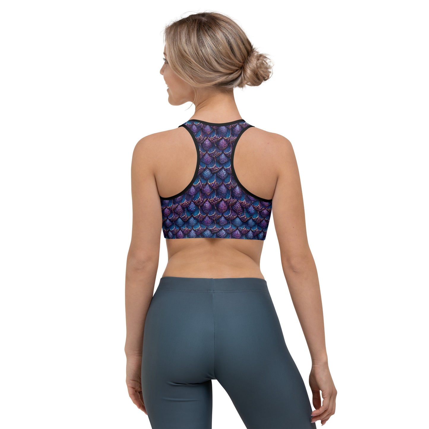 Luminosa, the Radiant Amethyst Drakon Sports bra