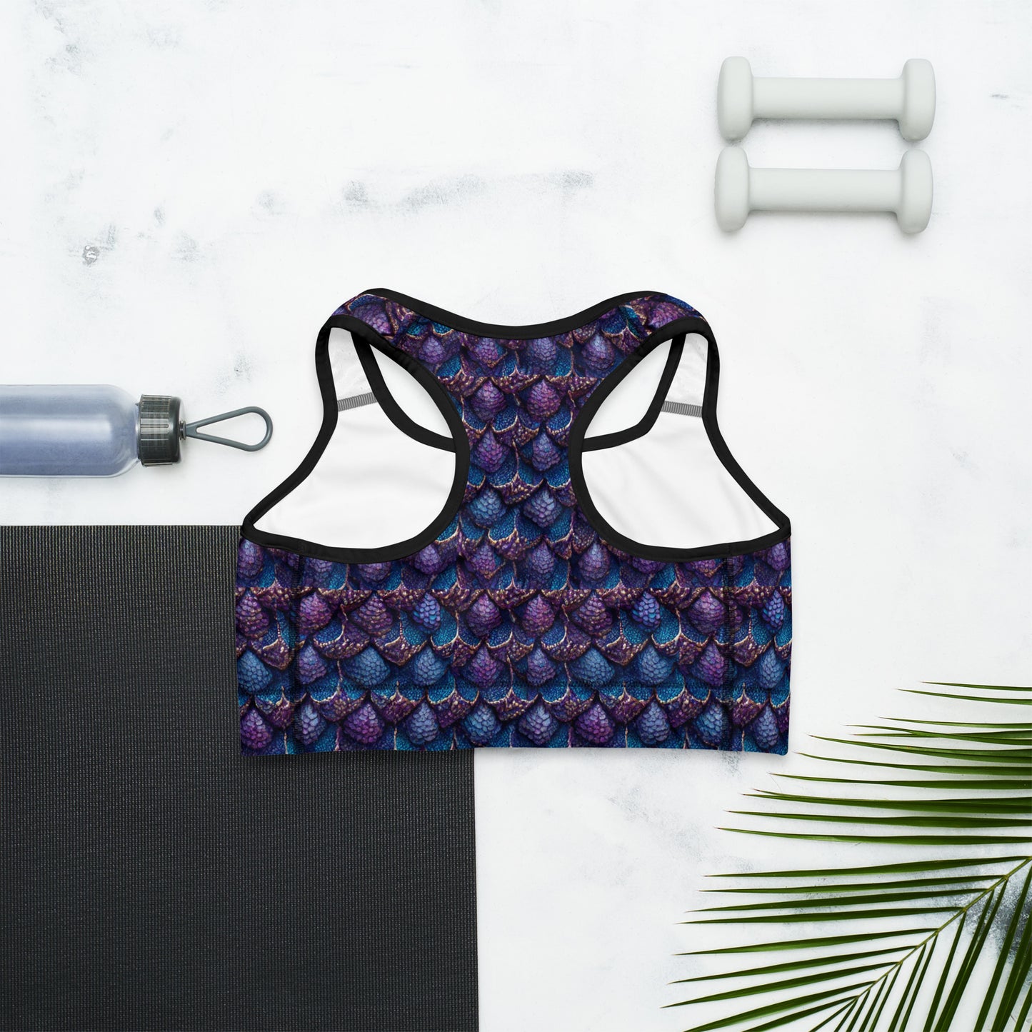 Luminosa, the Radiant Amethyst Drakon Sports bra