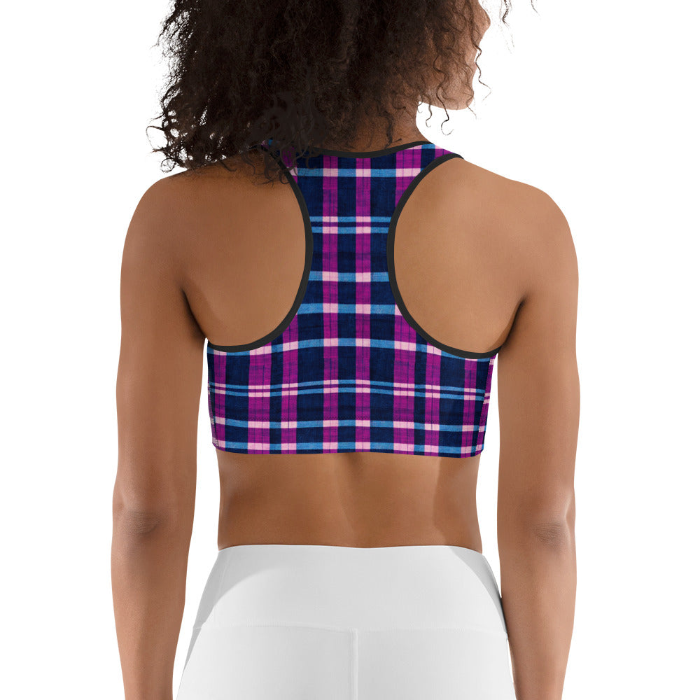 Royal Highlander Plaid Sports bra