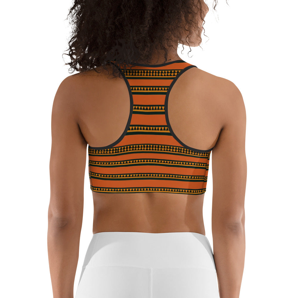 Timbuktu Tangerine Tapestry Sports bra