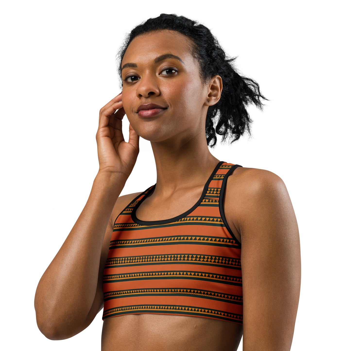 Timbuktu Tangerine Tapestry Sports bra