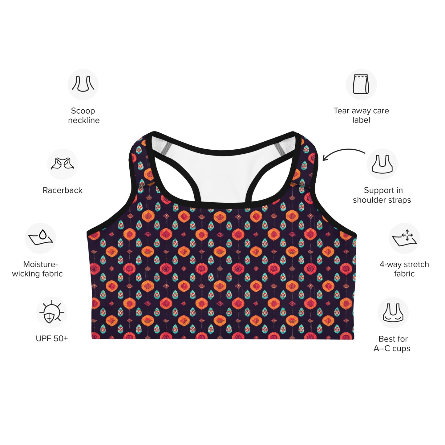 Free Spirited Flora Sports bra