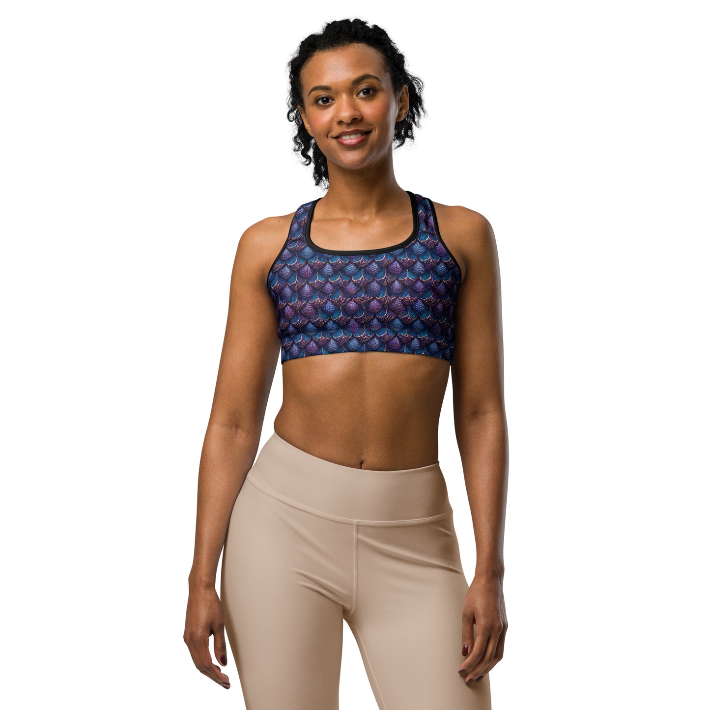 Luminosa, the Radiant Amethyst Drakon Sports bra