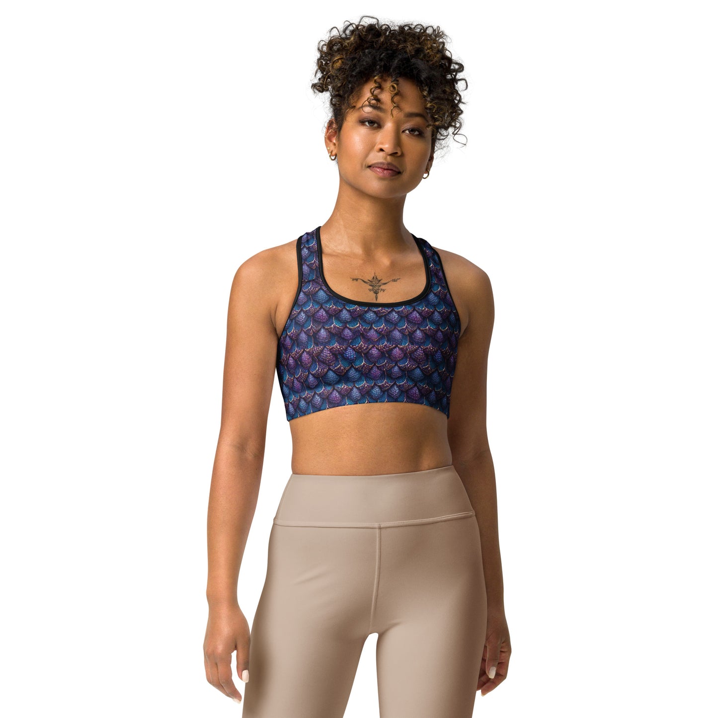 Luminosa, the Radiant Amethyst Drakon Sports bra