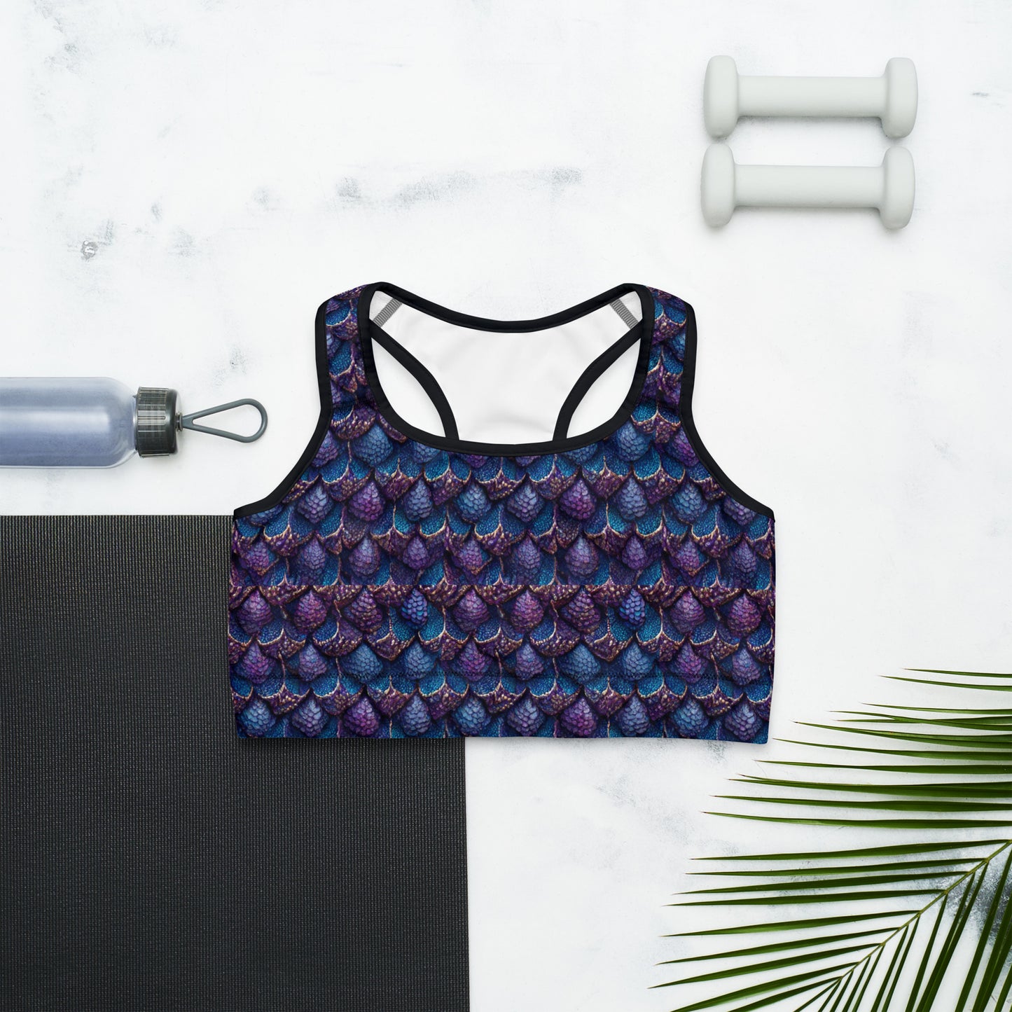 Luminosa, the Radiant Amethyst Drakon Sports bra