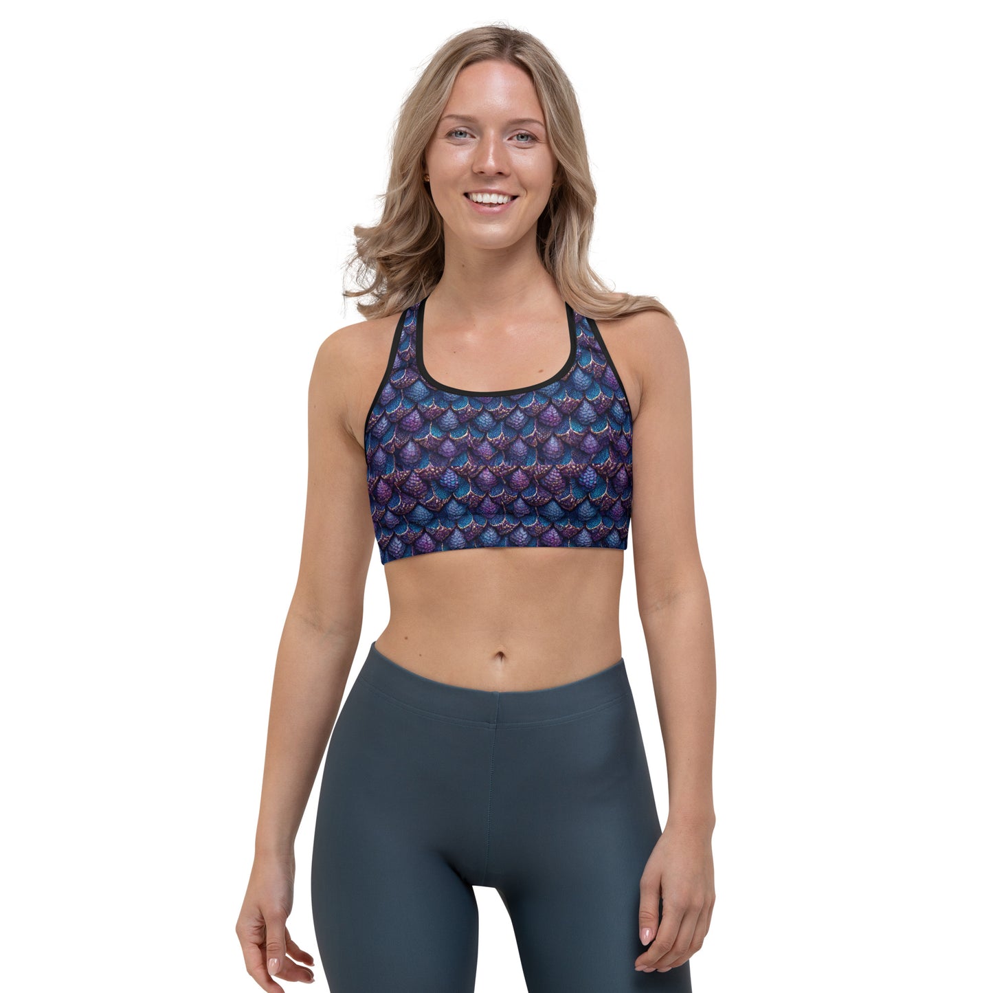 Luminosa, the Radiant Amethyst Drakon Sports bra