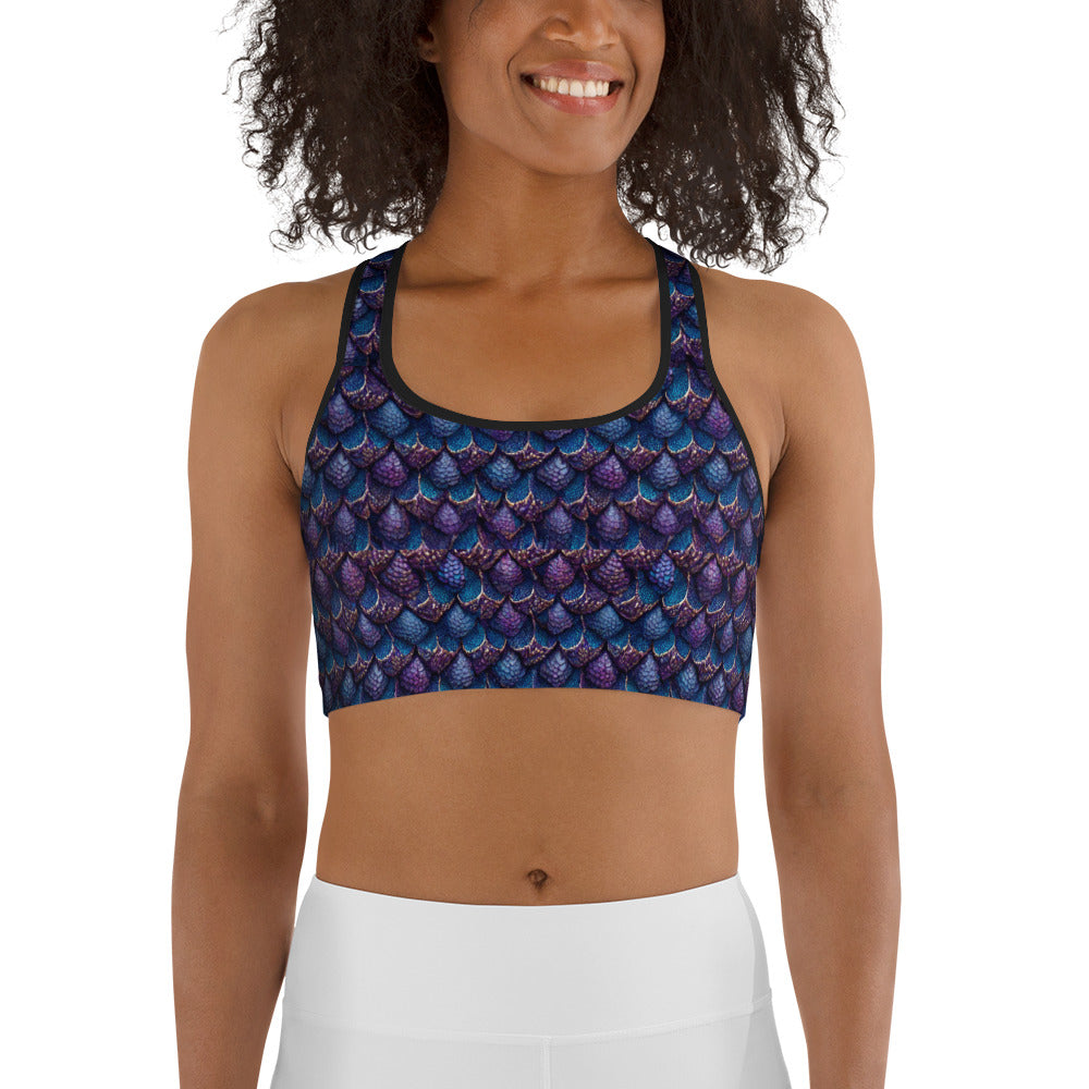 Luminosa, the Radiant Amethyst Drakon Sports bra