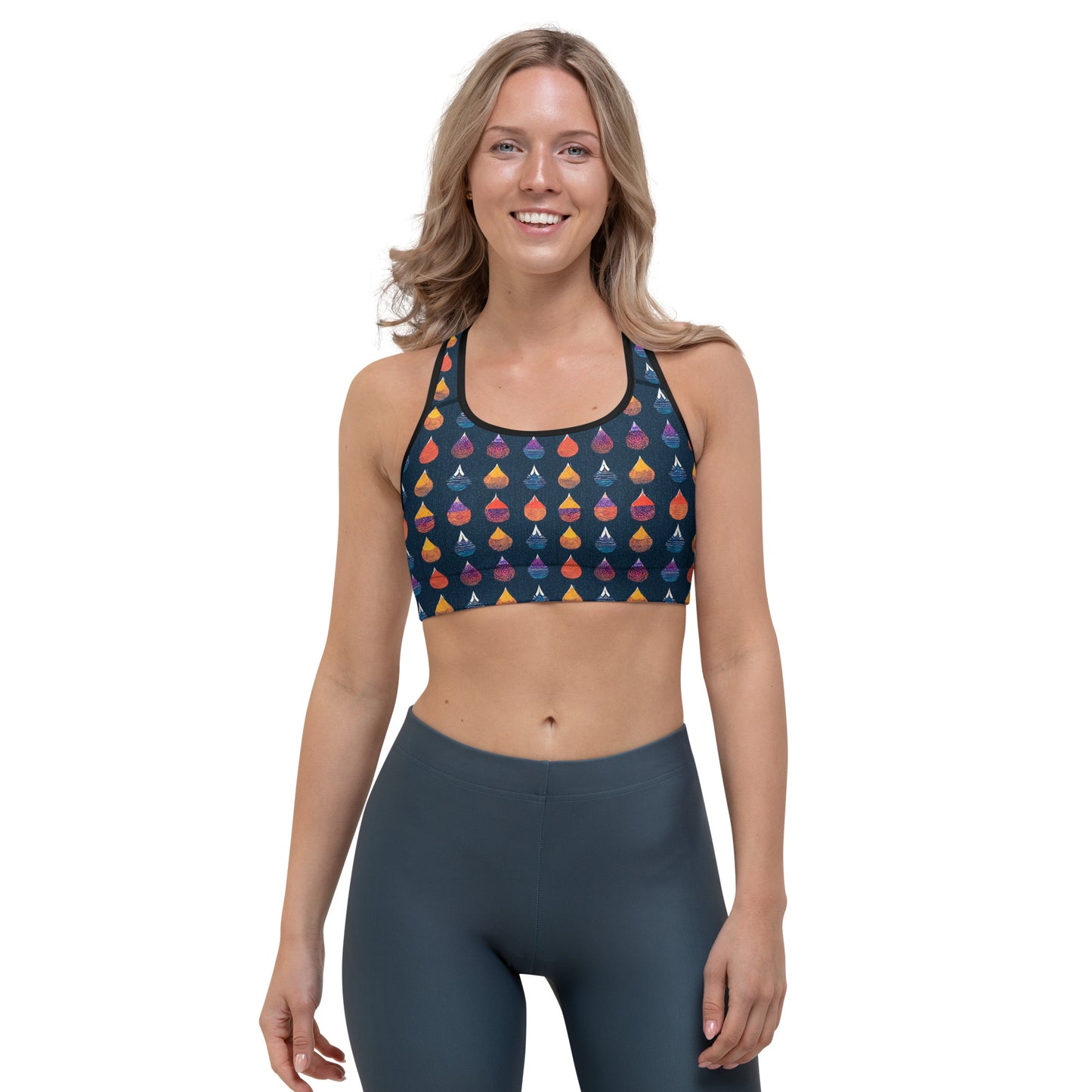 Prismatic Precipitation Sports bra