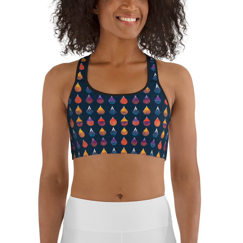 Prismatic Precipitation Sports bra