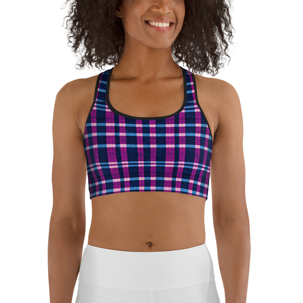 Royal Highlander Plaid Sports bra