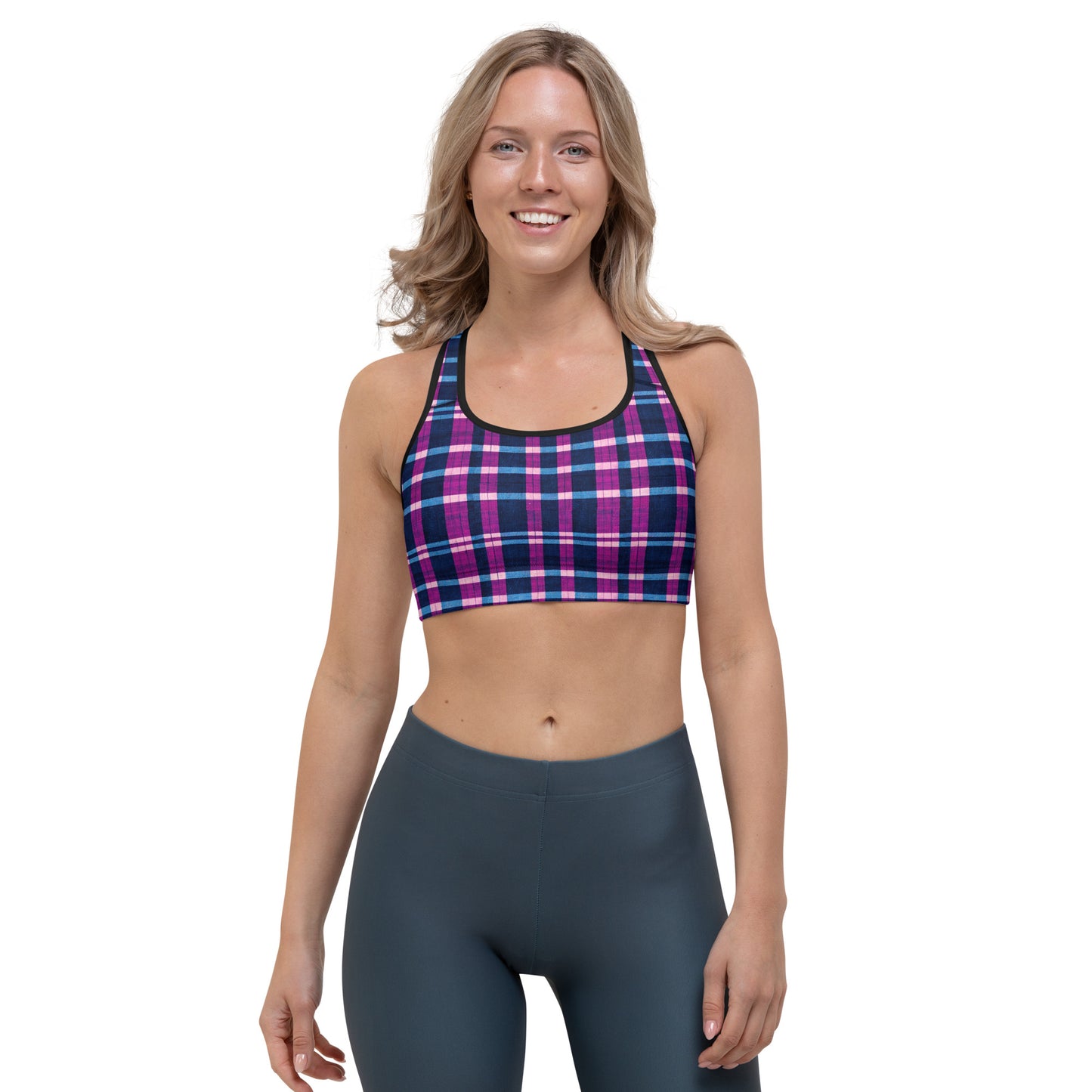 Royal Highlander Plaid Sports bra