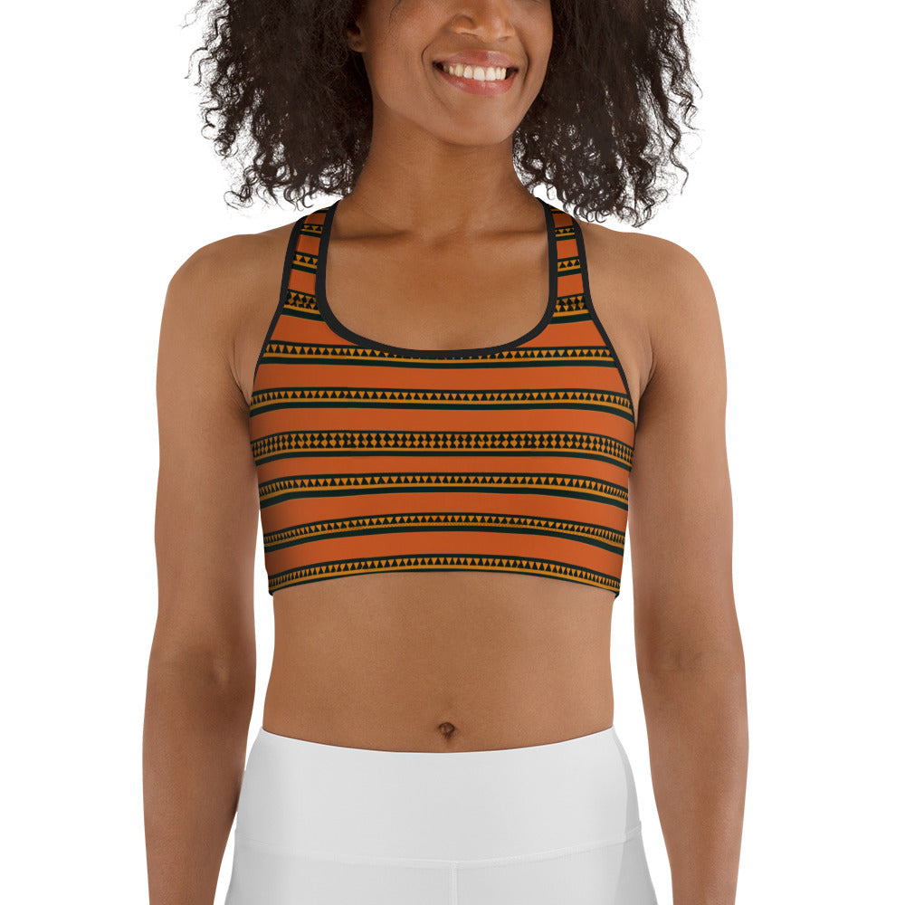 Timbuktu Tangerine Tapestry Sports bra