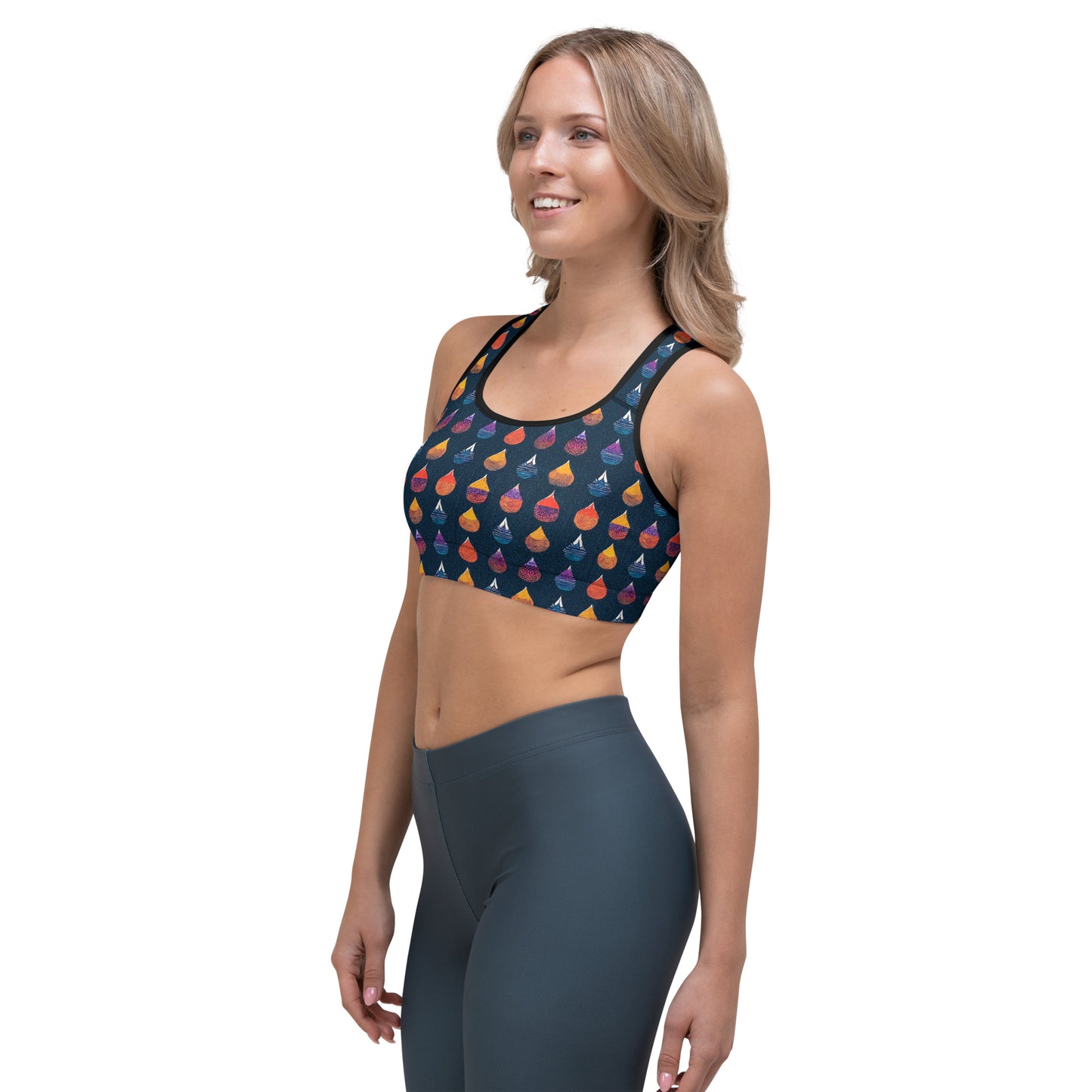 Prismatic Precipitation Sports bra