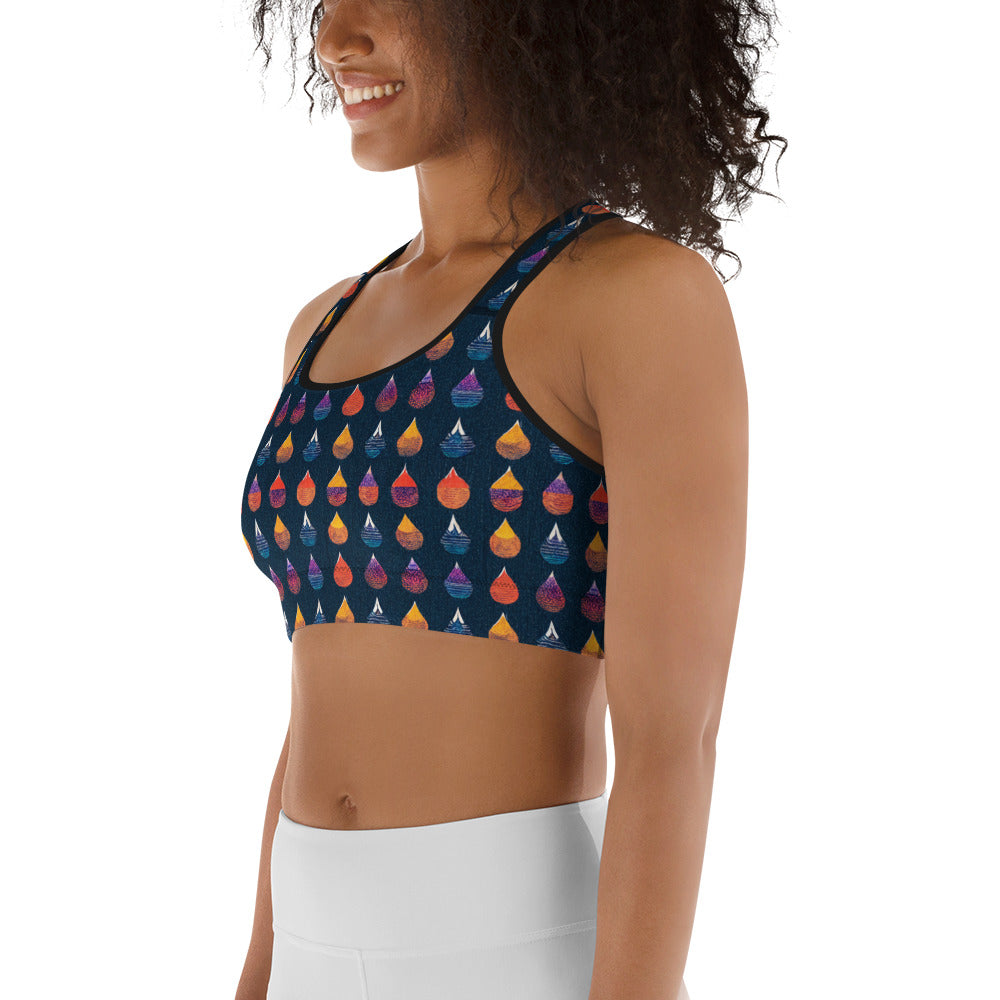 Prismatic Precipitation Sports bra