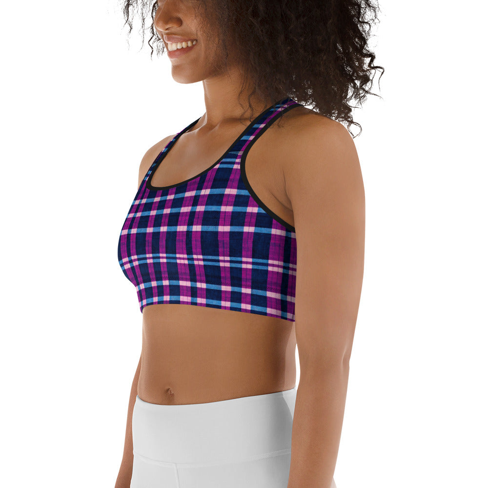 Royal Highlander Plaid Sports bra