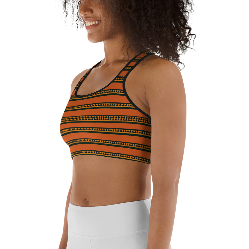 Timbuktu Tangerine Tapestry Sports bra