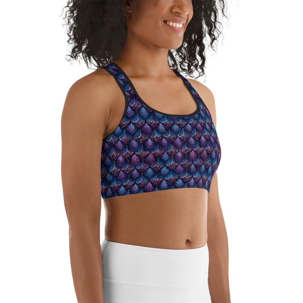 Luminosa, the Radiant Amethyst Drakon Sports bra