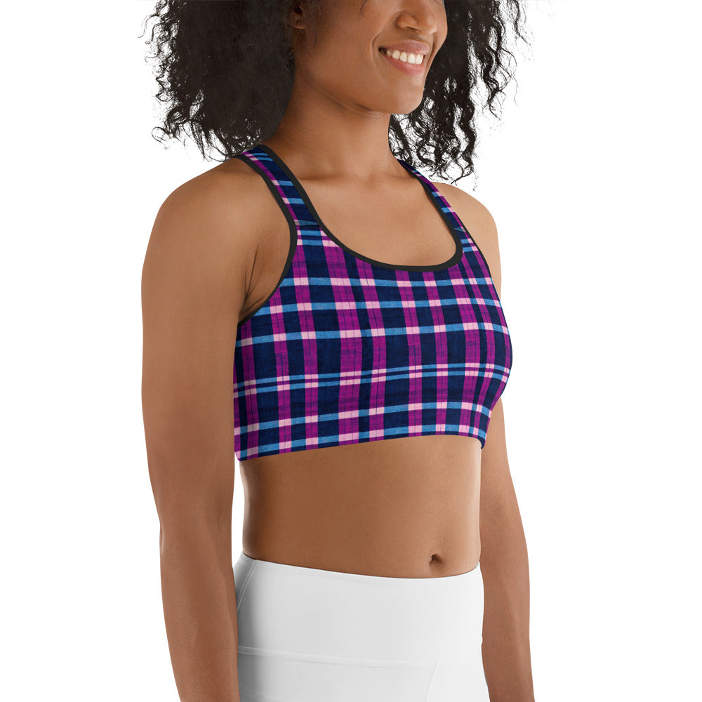 Royal Highlander Plaid Sports bra