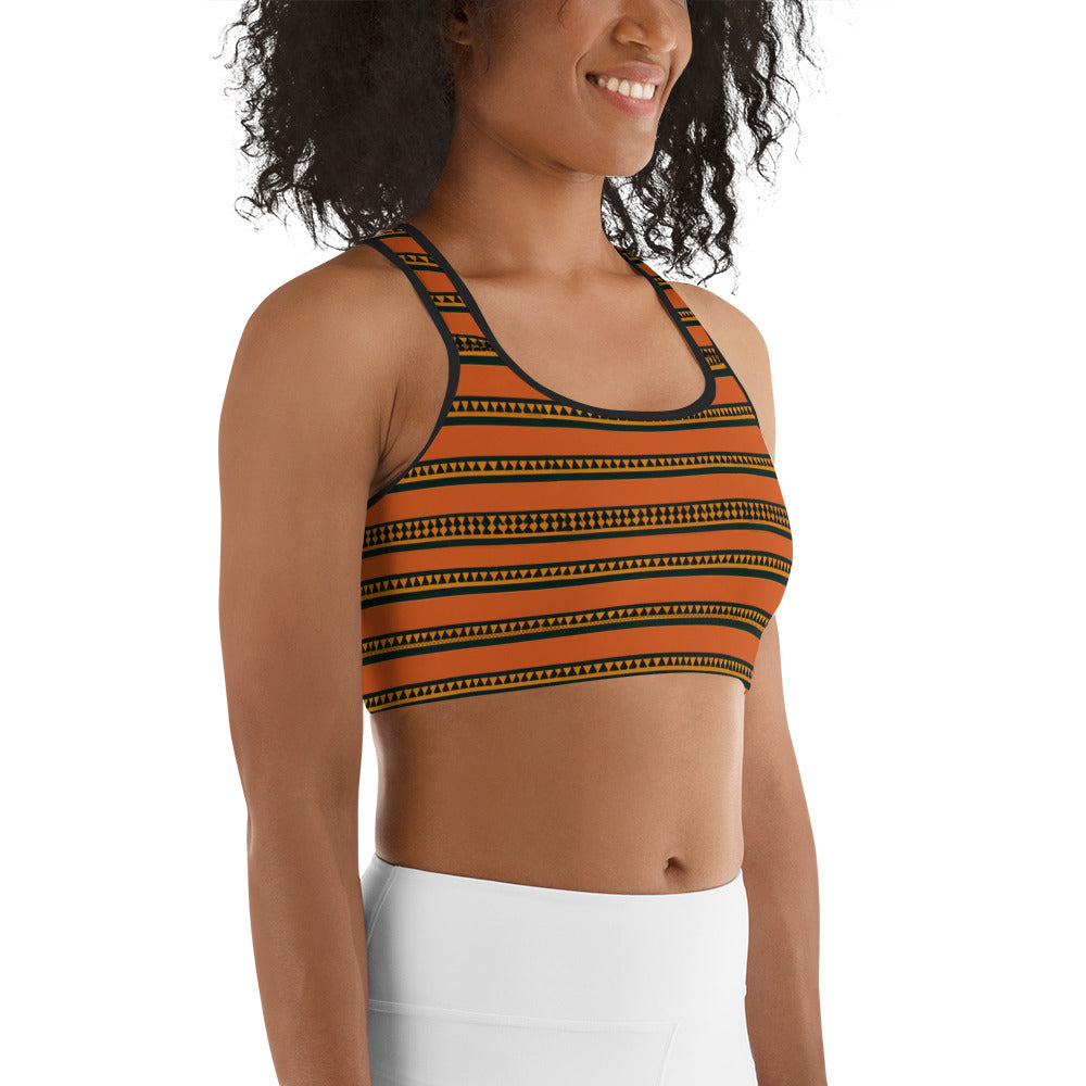 Timbuktu Tangerine Tapestry Sports bra