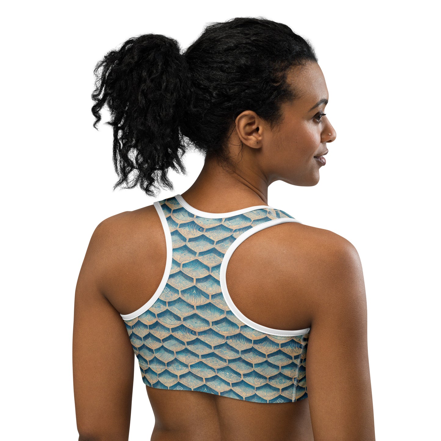 Seafoam Scales Sports bra